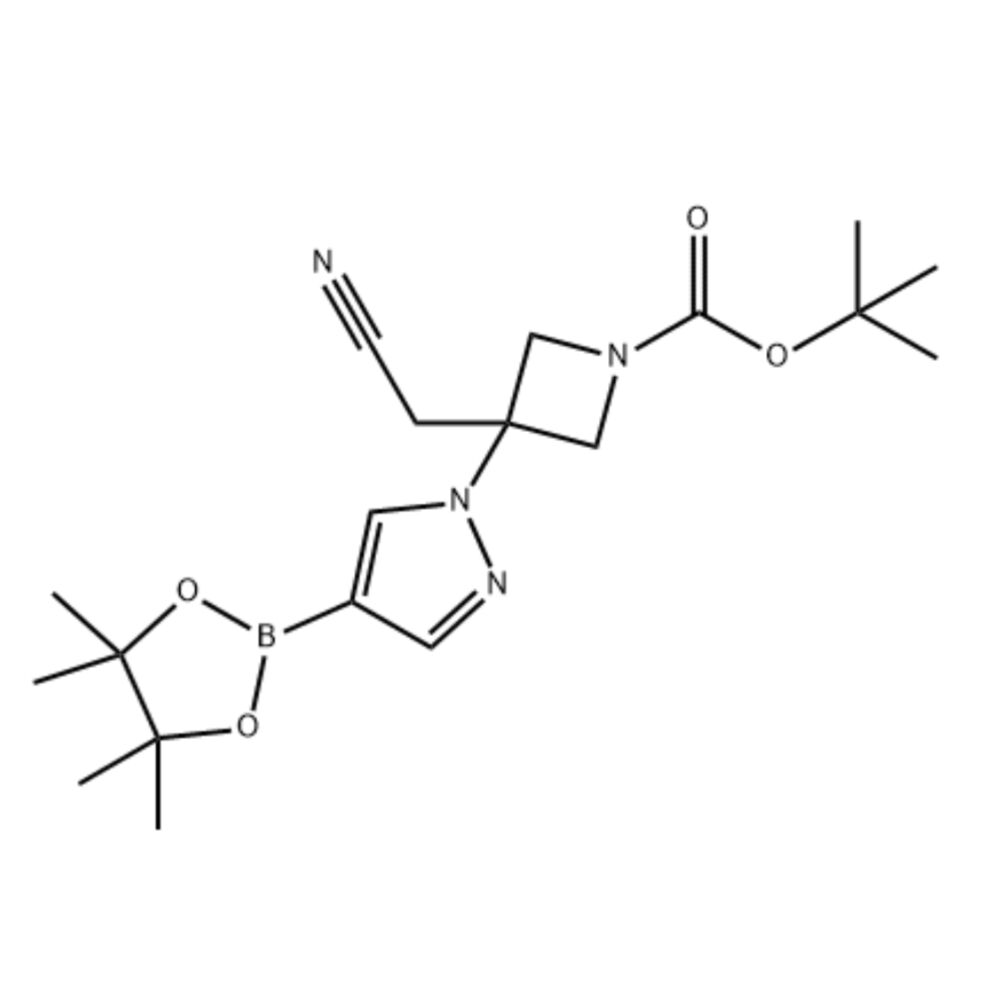 tert-butyl 3-(cyanomethyl)-3-(4-(4,4,5,5-tetramethyl-1,3,2-dioxaborolan-2-yl)-1H-pyrazol-1-yl)azetidine-1-carboxylate