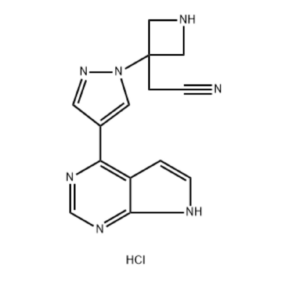 2-(3-(4-(7H-pyrrolo[2,3-d]pyrimidin-4-yl)-1H-pyrazol-1-yl)azetidin-3-yl)acetonitrile BIS-(HYDROCHLORIDE)